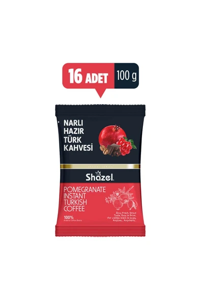 Shazel Narlı Hazır Türk Kahvesi 100 gr x 16 Adet ürün görseli 1