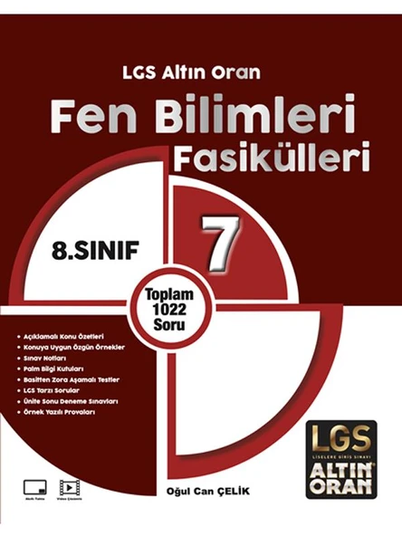 ALTIN ORAN 8.SINIF FEN BİLİMLERİ FASİKÜLLERİ (7 FASİKÜL) ürün görseli 1
