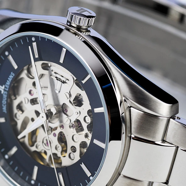 JACQUES LEMANS DERBY AUTOMATIC 1-2087H ERKEK KOL SAATİ - Resim 4