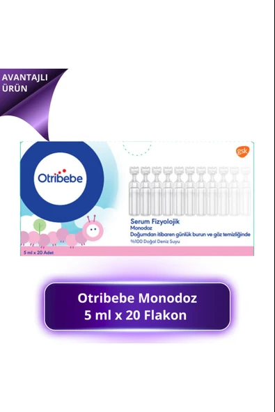 Otribebe Monodoz Serum Fizyolik 5 ml x 20 Flakon ürün görseli 1