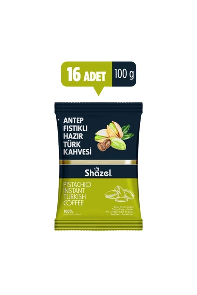 Antep Fıstıklı Hazır Türk Kahvesi 100G (100 g x 16 Adet ) ürün görseli 1