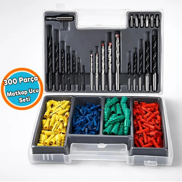 Kapsamlı Matkap Ucu Set Duvar Metal Ahşap 17'li Delme 4 Çeşit Dübel 6 Farklı Yıldız Düz Bits Uç Organizer ürün görseli 1