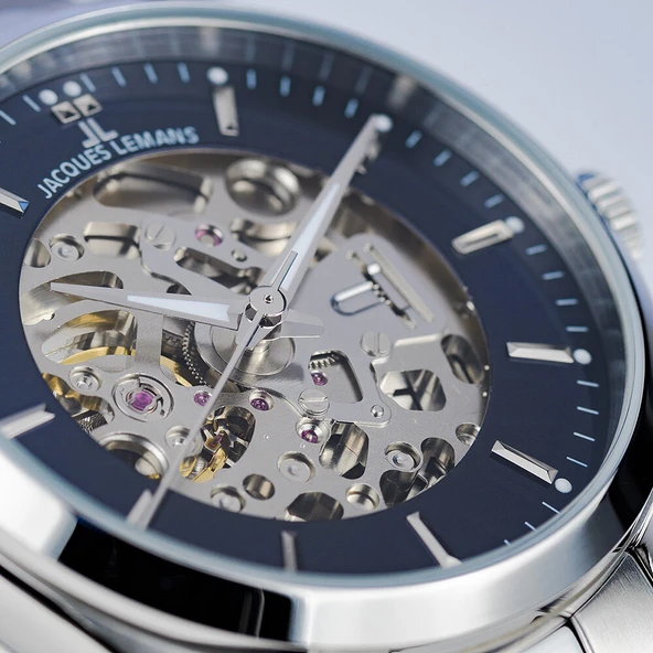 JACQUES LEMANS DERBY AUTOMATIC 1-2087H ERKEK KOL SAATİ - Resim 3