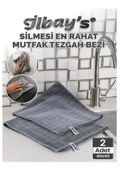 İlbay's 2 Adet Mutfak Tezgah Bezi 40x40 ürün görseli 1