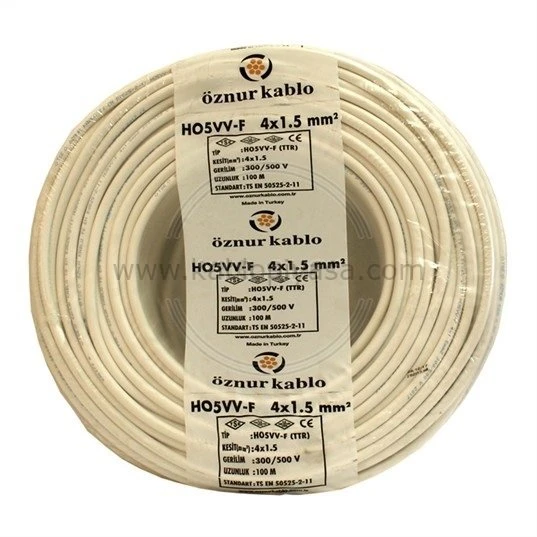 Öznur H05VV-F 4x1,5 mm NYMHY TTR Enerji Kablosu 100 Metre ürün görseli 1