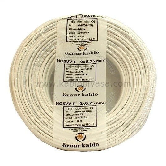 Öznur H05VV-F 2x0,75 mm NYMHY TTR Enerji Kablosu 100 Metre ürün görseli 1