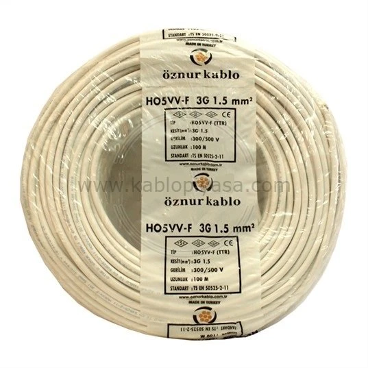 Öznur H05VV-F 3x1,5 mm NYMHY TTR Enerji Kablosu 100 Metre ürün görseli 1