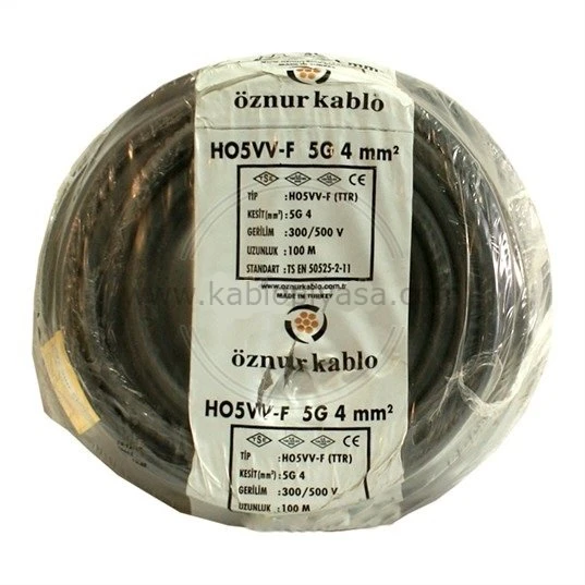 Öznur H05VV-F 5x4 mm NYMHY TTR Enerji Kablosu 100 Metre ürün görseli 1