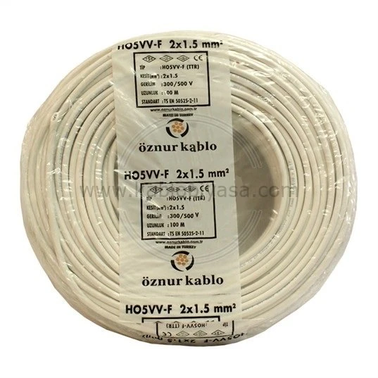 Öznur H05VV-F 2x1,5 mm NYMHY TTR Enerji Kablosu 100 Metre ürün görseli 1