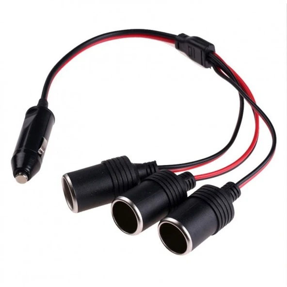 Araç karavan tekne için Çakmaklık Çoklayıcı Splitter 1 Erkek 3 Dişi ürün görseli 1