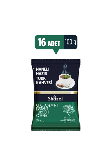 Naneli Hazır Türk Kahvesi 100 gr x 16 Adet (Aromalı) ürün görseli 1