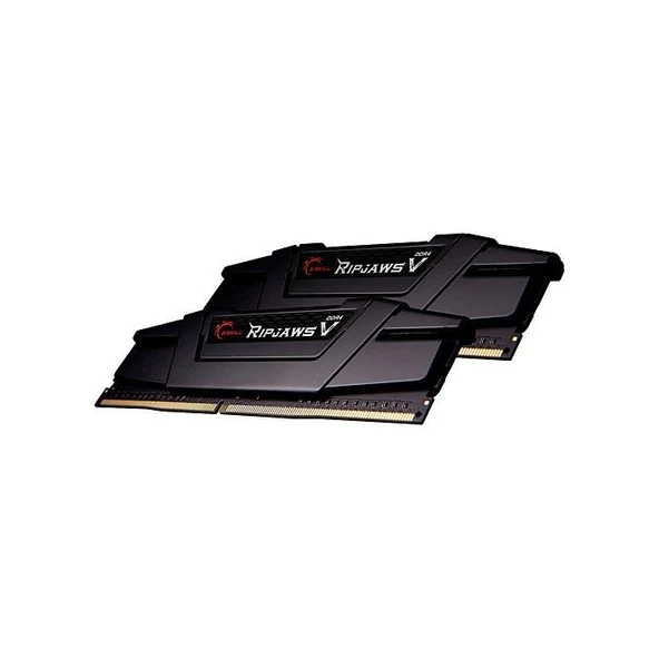 Gskill RipjawsV F4-3200C16D-32GVK Siyah DDR4-3200Mhz CL16 32GB (2X16GB) DUAL (16-18-18-38) 1.35V ürün görseli 1
