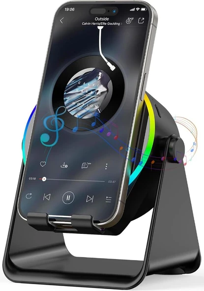 SNS9101 Kablosuz Indüksiyon Hoparlör 5'i 1 Arada Bluetooth Hoparlör, Telefon Tutucu, Surround Ses Android/iphone Uyumlu ürün görseli 1