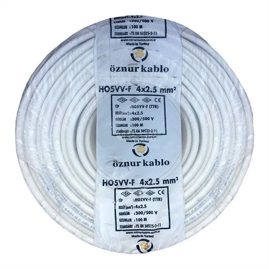 Öznur H05VV-F 4x2,5 mm NYMHY TTR Enerji Kablosu 100 Metre ürün görseli 1