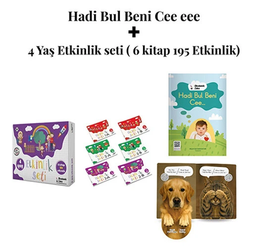 Hadi Bul Beni Cee eee Türkçe & İngilizce Sesli Yönerge -4 Yaş Etkinlik Seti(6KİTAP195ETKİNLİK) ürün görseli 1