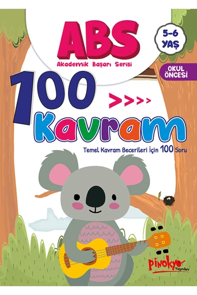 Abs 100 Kavram - Temel Kavram Becerileri İçin 100 Soru 5 - 6 Yaş ürün görseli 1