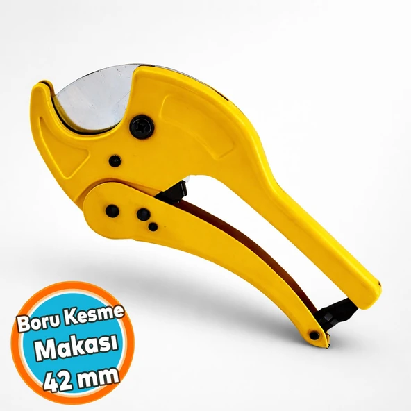 PVC Boru Kesme Makası Büyük 42 mm Otomatik Bahçe Hortum Kesici Makası Su Tesisatı PPRC PVC Plastik ürün görseli 1