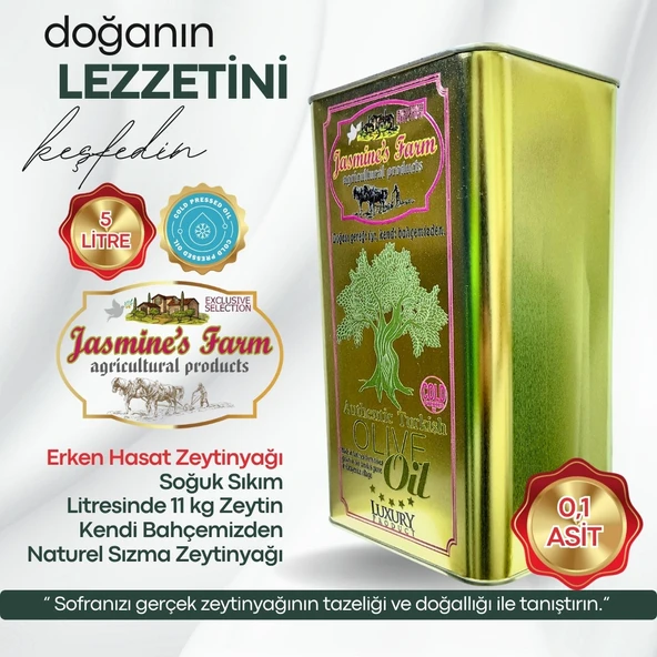 Naturel Sızma Zeytinyağı Ultra Premium 5 Litre 0,1 Asit, Yüksek Polifenol ürün görseli 1