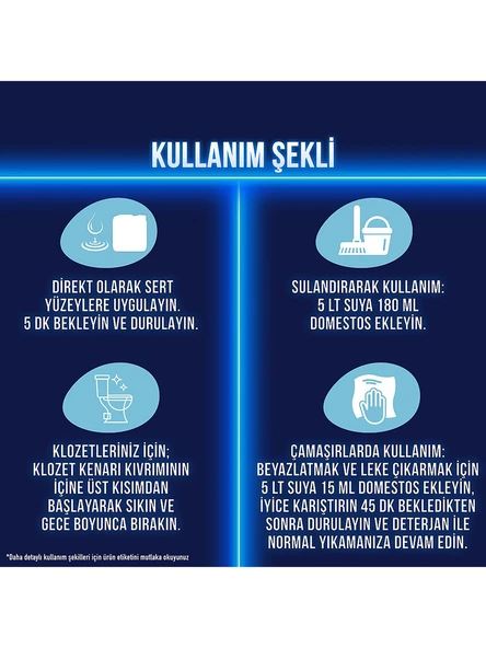 Domestos Çamaşır Suyu 3.24 lt - Resim 6
