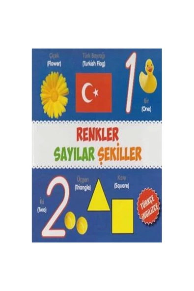 Renkler Sayılar Şekiller Türkçe İngilizce Karton Kitaplar ürün görseli 1