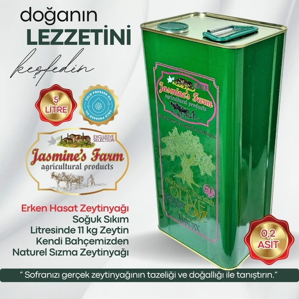 Naturel Sızma Ultra Premium Zeytinyağı 5 Litre  0,2 Asit, Yüksek Polifenol ürün görseli 1