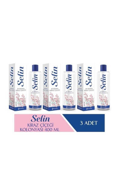 Selin Parfümlü Kolonya Kiraz Çiçeği 400 ml 3'lü Set ürün görseli 1