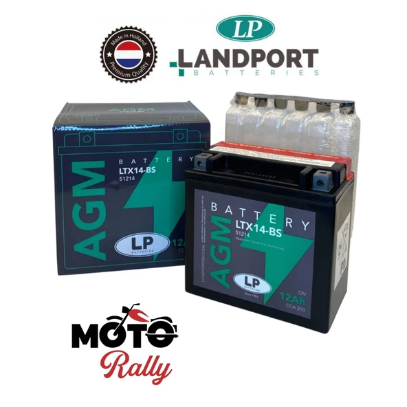 Landport Ytx14-BS Agm Akü 12 Volt 12 Amper 200 cca ürün görseli 1