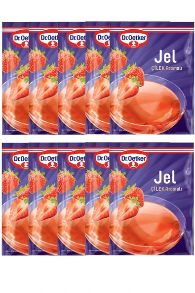 Dr. Oetker Jel Çilek Aromalı 100 gr x 10 Adet ürün görseli 1