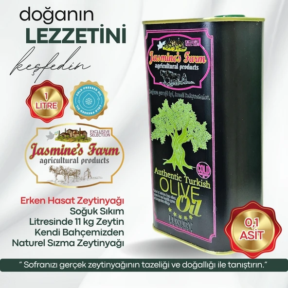 Naturel Sızma Ultra Premium Zeytinyağı 1 Litre 0,1 Asit, 224 mg/kg Polifenol ürün görseli 1