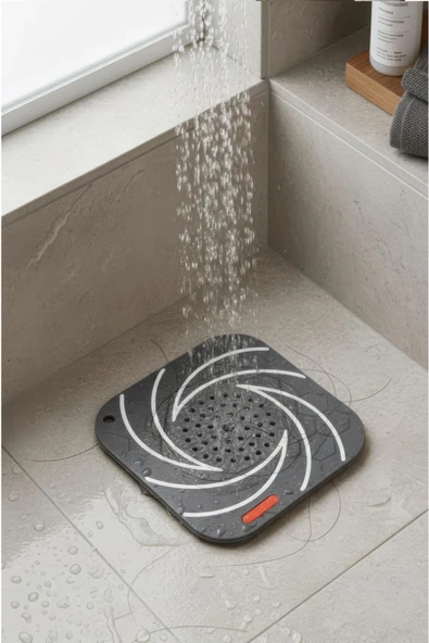 TİNEKE  Silikon Kötü Koku Önleyici Banyo Mutfak Lavabo Koku Önleyici Sızdırmaz Pedi Gri Renk Delikli ürün görseli 1