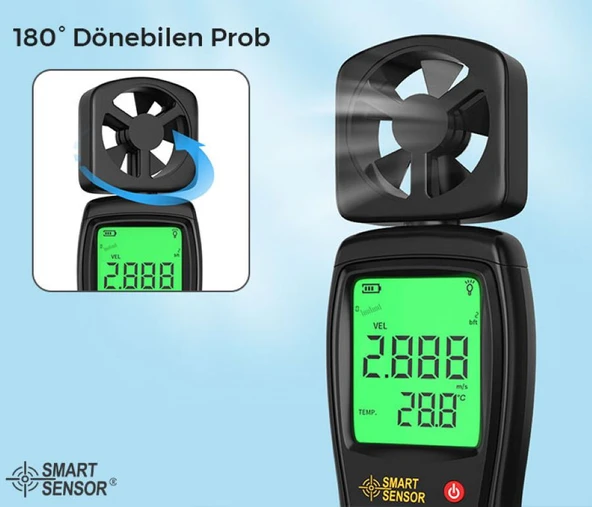 Smart Sensor AS 806 Rüzgar Hızı Ölçer - Resim 6