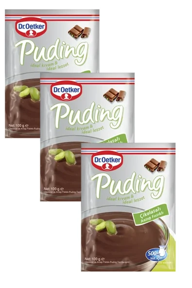 Dr. Oetker Çikolatalı Antep Fıstıklı Puding 100 Gr. X 3 Adet ürün görseli 1