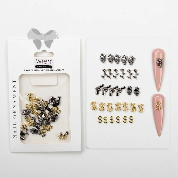 30lu Dolar Dizayn Metal Tırnak Süsleme Charm Nail Art Charm Taşları WN-502 ürün görseli 1