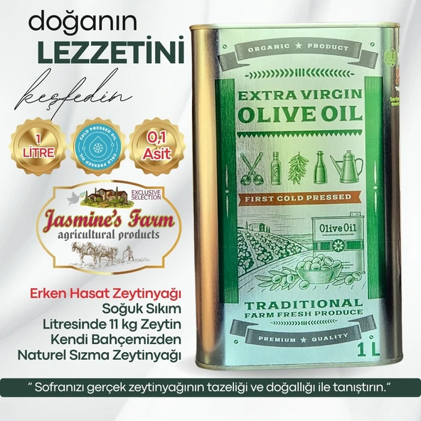 Naturel Sızma Ultra Premium Zeytinyağı 1 Litre 0,1 Asit, 224 mg/kg Polifenol ürün görseli 1