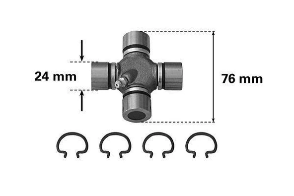 ŞAFT MAFSAL İSTAVROZU MERCEDES AXOR MAN HİNO 260 BMC HİNO 53X135mm GU 7610 ürün görseli 1