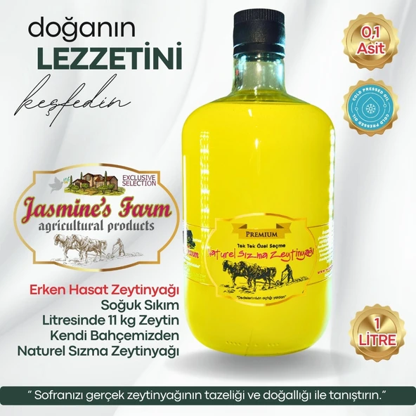 Naturel Sızma Ultra Premium Zeytinyağı 1 Litre 0,1 Asit, 224 mg/kg Polifenol ürün görseli 1