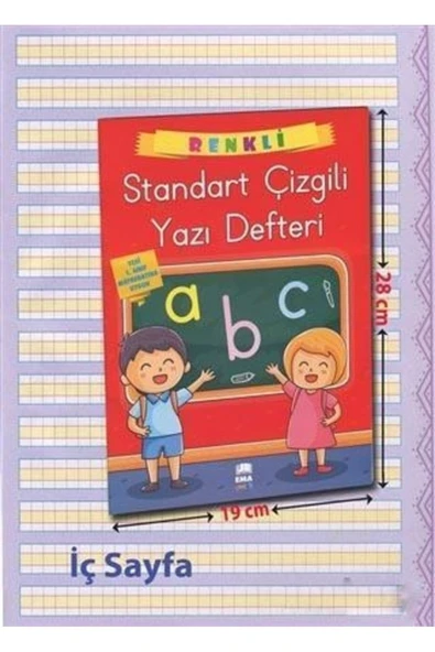Yazı Defteri Kılavuz Dik Çizgili Büyük Boy ürün görseli 1
