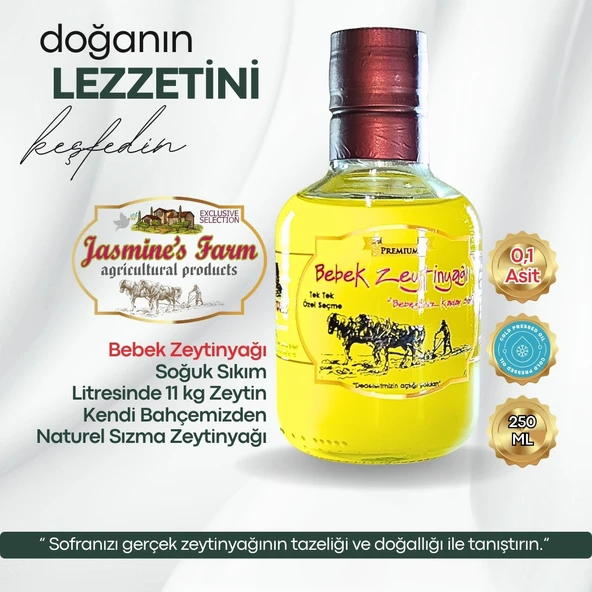 0,1 Asit Bebek Zeytinyağı Ultra Premium 250 ML 224 mg/kg Polifenol ürün görseli 1