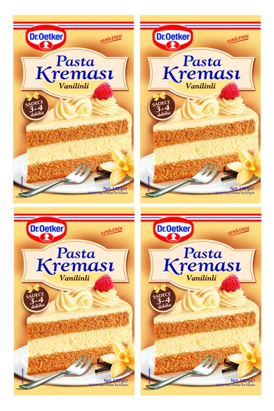 Dr. Oetker Vanilinli Pasta Kreması 130 gr x 4 Adet ürün görseli 1