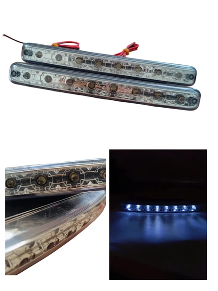 Gündüz Ledi 8 Ledli Sis Farı Beyaz 12V ürün görseli 1