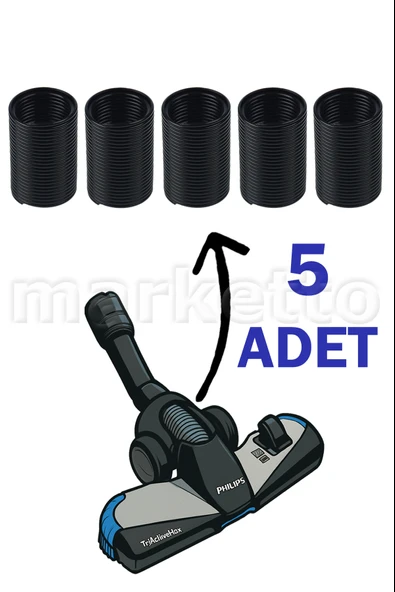 5 ADET Philips FC 9928 Marathon Ultimate Süpürge TriActive Max Uyumlu Emici Başlık Ara Hortumu ürün görseli 1