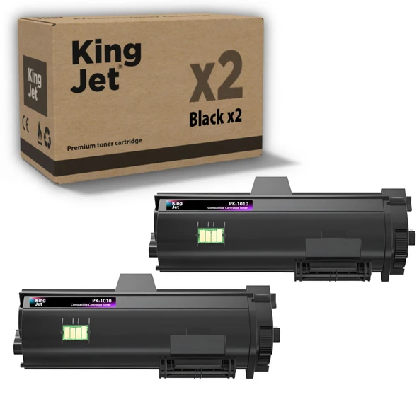 KingJET Utax Uyumlu P-3522 Standart Kapasiteli (2'li Paket) Çipli Muadil Toneri | PK-1010 Toner ürün görseli 1