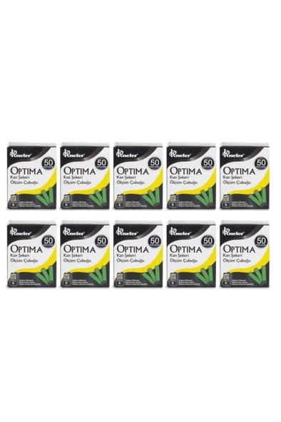 Okmeter Optima Test Stribi 50 Adet 10'Lu PAKET (SKT:06/2027) ürün görseli 1