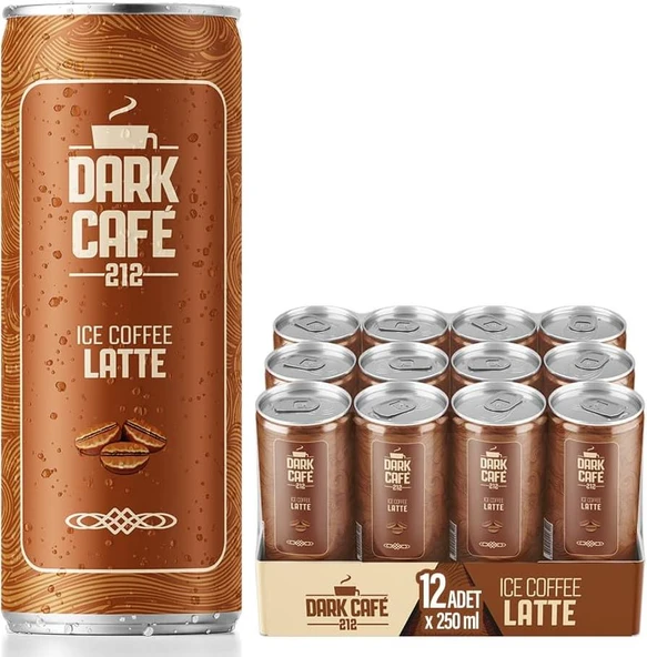 Dark Café 212 Soğuk Kahve Latte 250 Ml X 12 Adet ürün görseli 1
