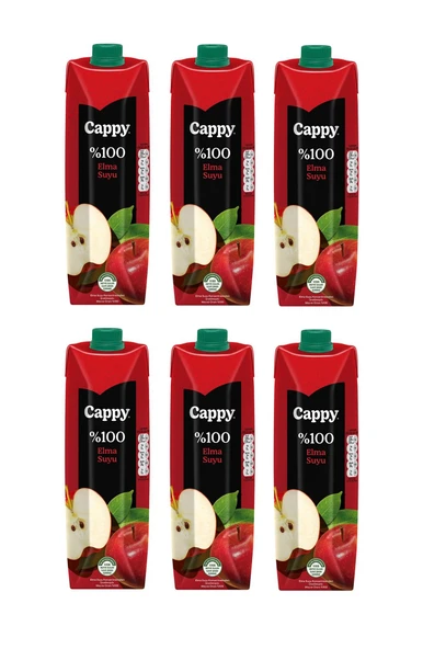 Cappy %100 Elma Suyu 1 Lt X 6 Adet ürün görseli 1