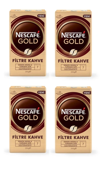 Nescafe Gold Filtre Kahve 250 Gr X 4 Adet ürün görseli 1