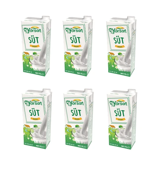 Yörsan %0,5 Yağlı Süt 1 Lt X 6 Adet ürün görseli 1