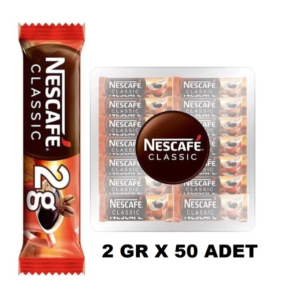 Nescafe Classıc Kahve 2 Gr X 50 Adet ürün görseli 1