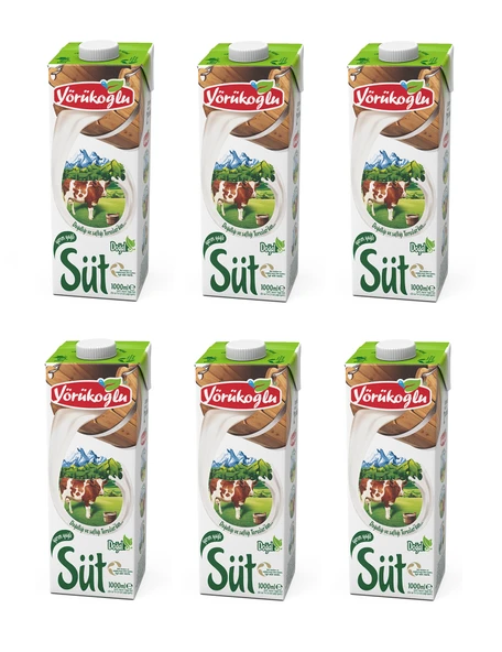 Yörükoğlu Yarım Yağlı Süt 1 Lt X 6 Adet ürün görseli 1
