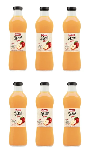 Dimes Sıkma %100 Elma Suyu 700 Ml X 6 Adet ürün görseli 1